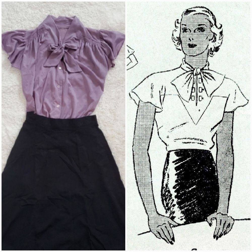 Vintage 1930´s Neck Tie Blouse
